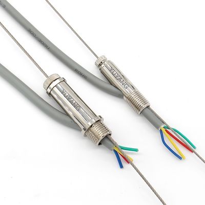 Nickel Plated Lighting Cable Gripper 2mm With Mesh Safety Nut F3-325 3/8IP Customizable