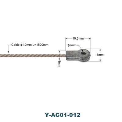 1.0 Mm Galvanized Lifting Rope Sling Eye End Terminal Safety Smooth Operation