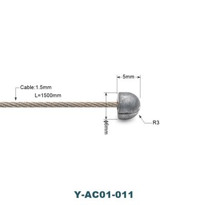 Safety Wire Rope Sling 1.5 Mm Steel Cable Assembly With Spherical End Terminal