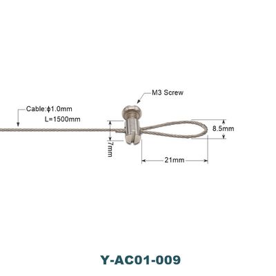 1.0mm Galvanized With M3 Screw Clamp For Hanging Lighting Fixtures And Artworks