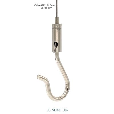 Brass Hook Grippers Wide Arc Brass Hanging 9*74mm Side Exit Gripper J5-506