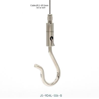 Brass Hook Grippers Wide Arc Brass Hanging 9*74mm Side Exit Gripper J5-506