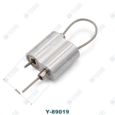 Silver Wire Rope Gripper 2mm Zinc Alloy Powder Coated Height Adjustable