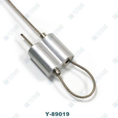Silver Wire Rope Gripper 2mm Zinc Alloy Powder Coated Height Adjustable