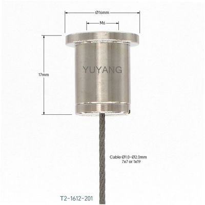 M6 Cable Gripper Ceiling Mount Customizable 17mm Heigth Heat Resistance T2-201