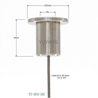 Nickel Ceiling Light Attachment Customised T2-202 M6 High Precision And Security