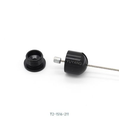 Tilt Mountable Suspended Ceiling Wire Attachment M4 Rounded Base T2-211 Black