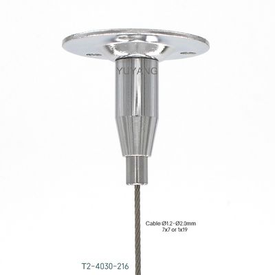 Iron Suspension Cable Gripper Easy Installation 2mm Disc Shaped Ceiling Attachment Kit
