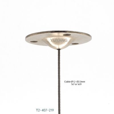Three Hole Suspension Cable Gripper Flange Ceiling Attachment For 2.0mm Wire