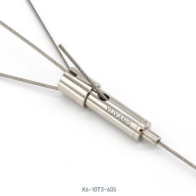 Three Way Wire Cable Grippers 2.0mm Safety For Signs And Decorations X6-605-S