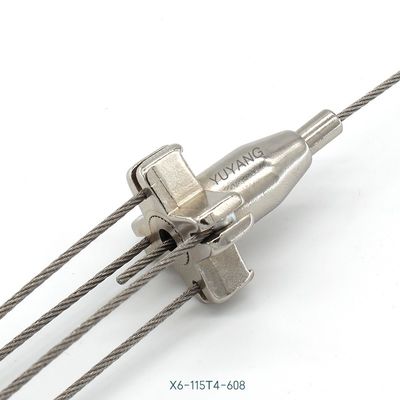 Copper Nickel Plating Cross Cable Grippers Suspension Cable Gripper For 4 Wire X6-608