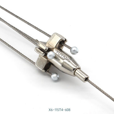 Copper Nickel Plating Cross Cable Grippers Suspension Cable Gripper For 4 Wire X6-608