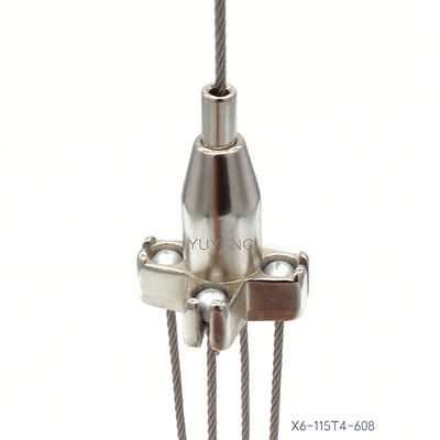 Copper Nickel Plating Cross Cable Grippers Suspension Cable Gripper For 4 Wire X6-608