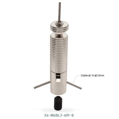 Y Shaped Cross Lighting Suspension Cable Grippers With Knobbed Safety Nut X6-609-S