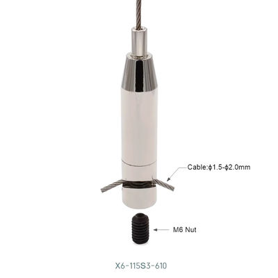 Nickel Plated Two Wire Cable Looping Gripper 46mm Height For Cable Hanging System X6-610