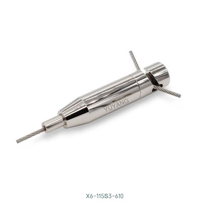 Nickel Plated Two Wire Cable Looping Gripper 46mm Height For Cable Hanging System X6-610