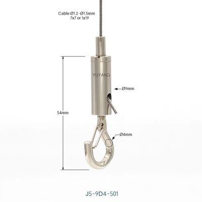 7x19 Aircraft Cable Fork Gripper Kit 1.5mm Stainless Steel Wire Rope Locking Pin Acoustic Panel Display Hanging