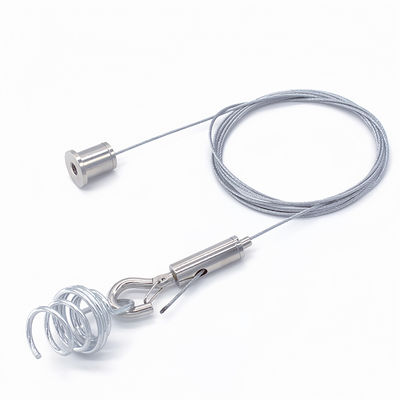 Steel Cable Suspension Kits Ceiling Wire Hanging Kit With Spring For Acoustical System