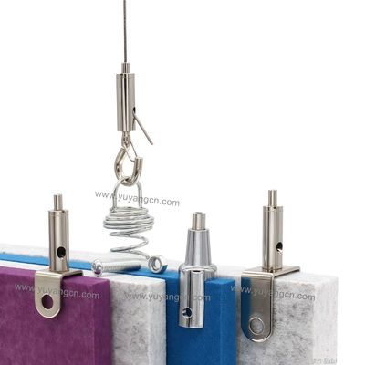 Adjustable Acoustic Panel Hanging System With Cable Grippers 1.5mm Wire Rope