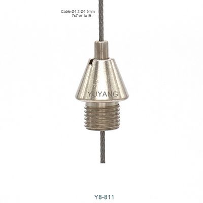 Pendant Light Suspension Cable Gripper Art Installation M10 Brass Cable Gripper For Hanging System
