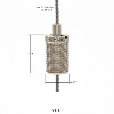 3/8-27T Thread Suspension Cable Gripper Open Top Quick Installation Anti Corrosion