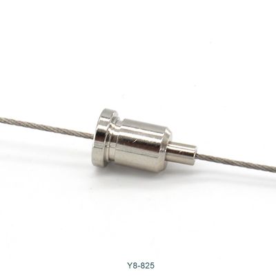 Flanged Base Lighting Suspension Cable Gripper Top Press Nickel Plating For 0.8mm Cable