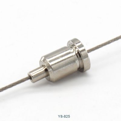 Flanged Base Lighting Suspension Cable Gripper Top Press Nickel Plating For 0.8mm Cable