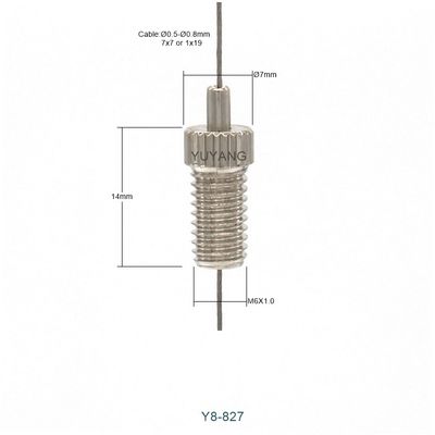 M6 Thread Wire Cable Gripper Lights Customizable Suspension Cable Gripper For Small Diameter