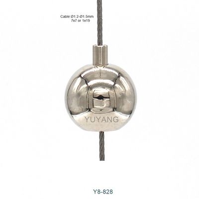 Ball Shaped Wire Cable Gripper 18mm Diameter Secure Locking And Aesthetic Integration