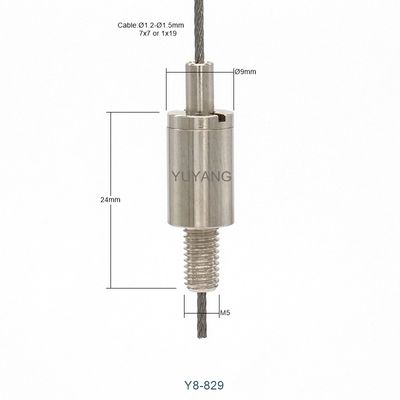 Thread M5 Lighting Suspension Cable Gripper Bottom Exit Hanging Cable Gripper