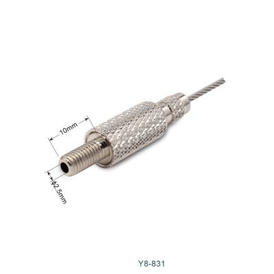 M5 Diamond Knurled Side Exit Cable Gripper Nickel Plated Bottom Exit Grippers 9mm Diameter Safety
