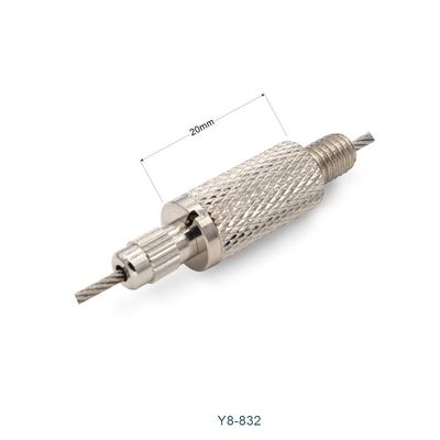 M6 Diamond Knurled Wire Cable Gripper Self Locking For 1.5mm 1x19mm Wire Rope Lights