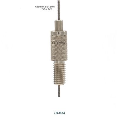 M8 Long Threaded Lighting Suspension Cable Gripper 33mm Height Self Locking Gripper Y8-834