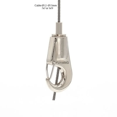 Nickel Plating Cable Suspension Kits Gallery Display Ceiling Wire Hanging Kit