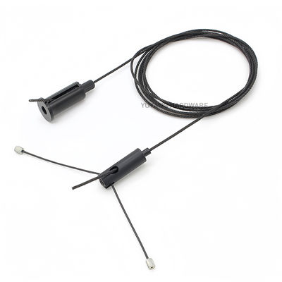 Customzied Matte Black Cable Suspension Kits Panel Ceiling Wire Hanging Kit
