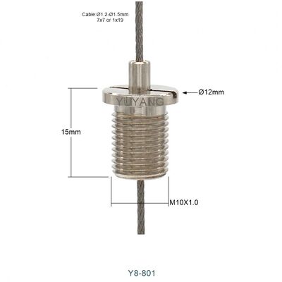 Customized Lighting Fixtures Cable Suspension Kit Lights Adjustable Cable Gripper Steel Wire Ceiling Hanging Kit