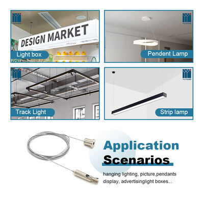 Adjustable Cable Gripper Ceiling Hanging Wire Kit Lights, Light Box LED Light Cable Suspension Kit