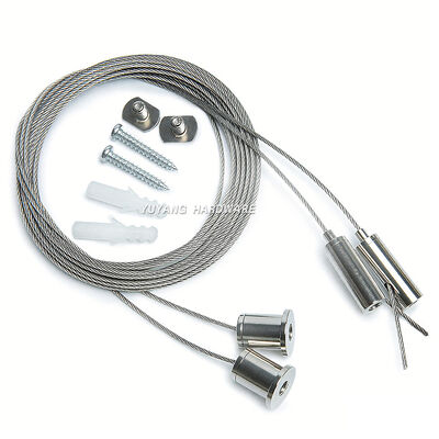 LED Panel Light Cable Suspension Kit Light Fixture Suspension Cable Gripper High Quality Steel Cable Hanging Wire Kit