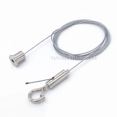Ceiling Hanging Wire Cable Kit with Suspension Hook Adjustable Hook Cable Gripper for Hanging Picture, Acoustic Panel
