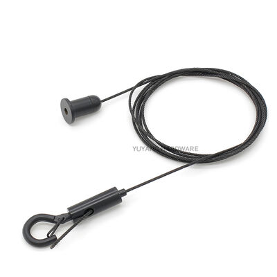 Ceiling Hanging Wire Cable Kit with Suspension Hook Adjustable Hook Cable Gripper for Hanging Picture, Acoustic Panel