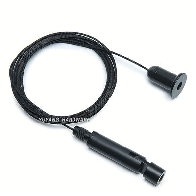 Black Steel Wire Cable Gripper Adjustable Lights Hanging Kit 1.5mm Heavy Duty Cable Suspension Kit