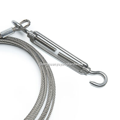 Stainless Steel Wire with Thimble Hanging Wire Kit Apply to String Lights Cable Suspension Kit Hanging Wire