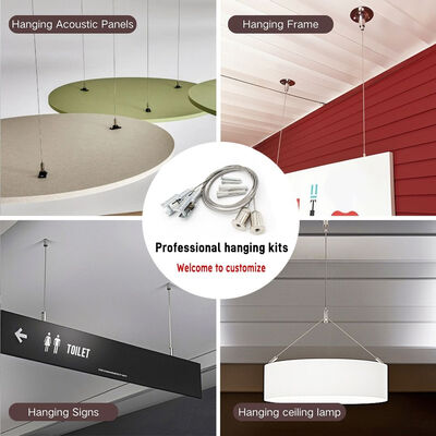 Hot Sales Gold Stainless Steel Wire Rope Sposter Hanging Rail System Lighting Fixtures Suspension Kit