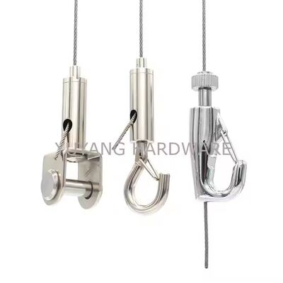 Customized Suspension Cable Gripper Hanging Kit Stainless Steel Cable Picture Hanging Rail System