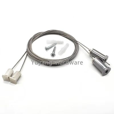 New Style Hanging Kit Copper OEM Wire Rope Hanging Kit Suspension Set Custom with Adjustable Hook Cable Gripper Hanging System