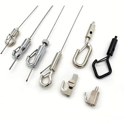 Track Light Hanging System Suspension Mounting Snap Hook Cable Hanging Kit Screw Ceiling Fixing Light Suspension Set Custom