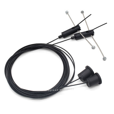 Black Ceiling Cable Suspension Kit Aircraft Cross Cable Hanging Kit for Panel Lights Track Light Suspension Cable Gripper Kit