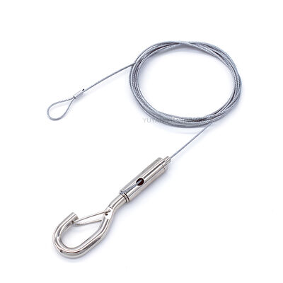 Heavy Duty Adjustable Hanging Wire Kit with Steel Hook Wire Rope Clip Wall Mount Suspension Cable for Pictures for Mirrors