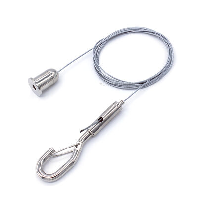 Heavy Duty Adjustable Hanging Wire Kit with Steel Hook Wire Rope Clip Wall Mount Suspension Cable for Pictures for Mirrors