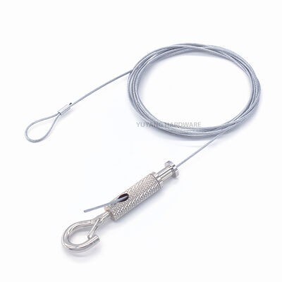 Cable suspension kit with hook Stainless steel wire rope brass gripper hanging cable kit